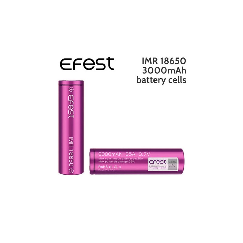 ACCU PURPLE 18650 - 3000mAh - 35A - EFEST